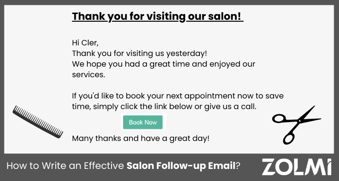 Salon Follow-up Email