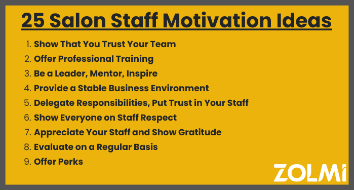 25 salon staff motivation ideas