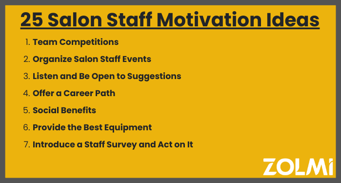25 salon staff motivation ideas