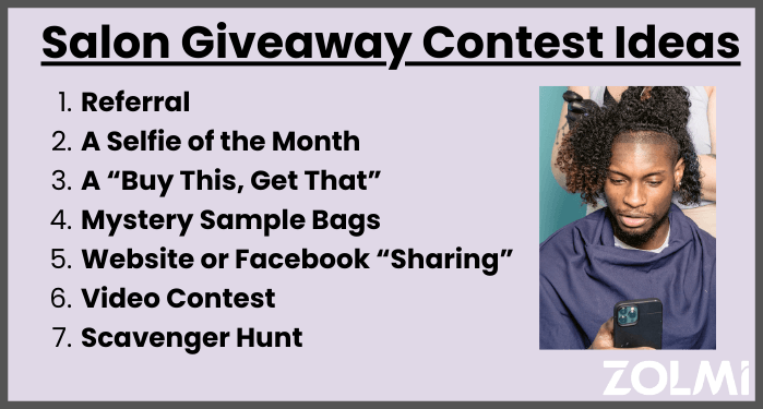Salon giveaway contest ideas