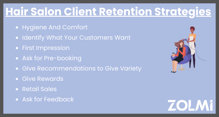 Hair salon client retention strategies