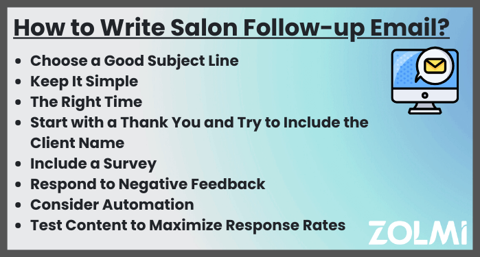 how write salon follow-up email