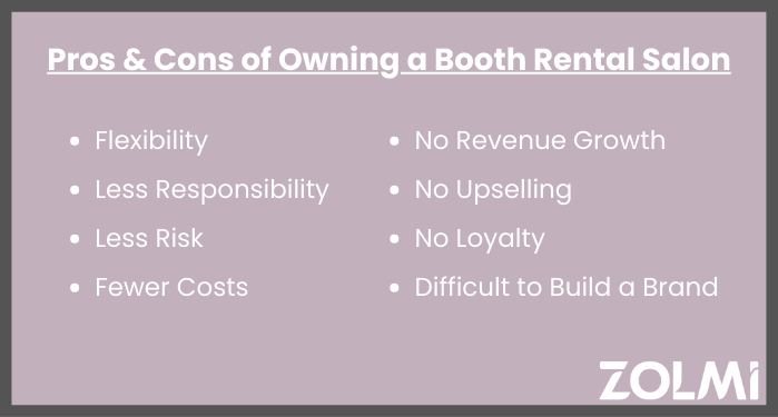pbcros & ons of owning a booth rental salon