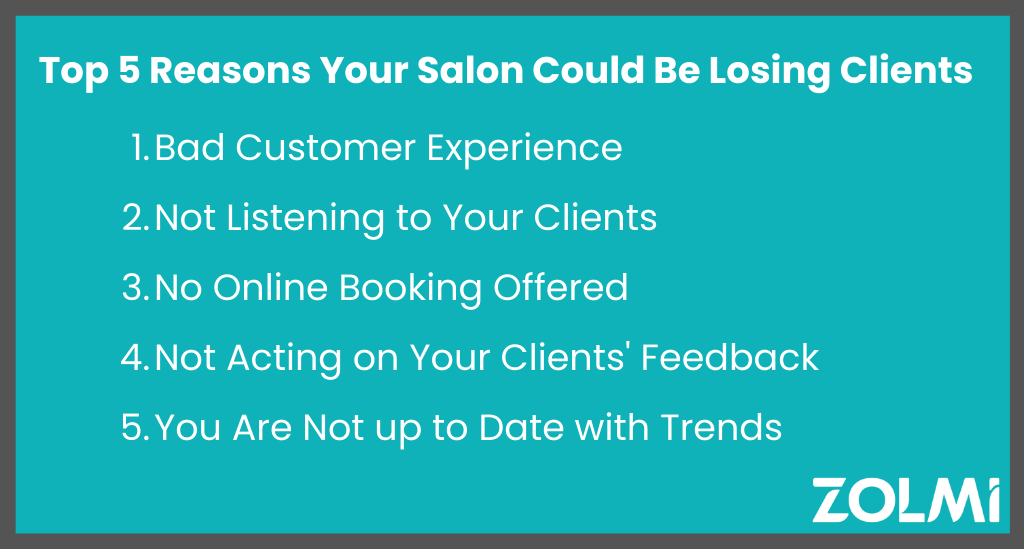 Reasons Salons Lose Their Clients