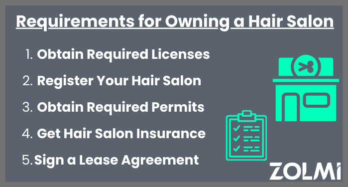 Requirements for owning a salon