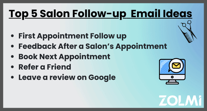 salon follow-up email ideas