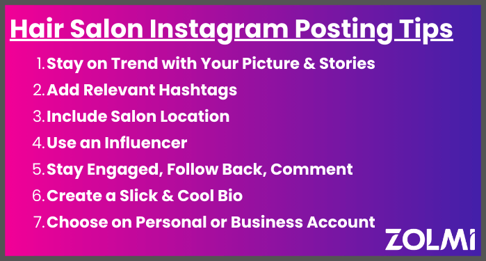salon instagram posting tips