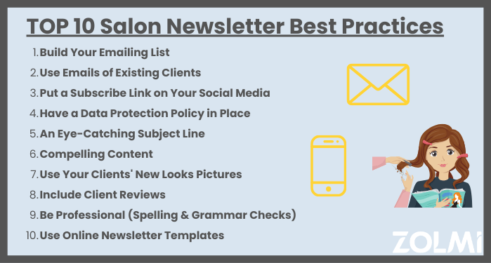 salon newsletter best practices