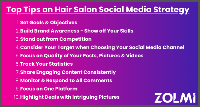 salon social media strategy tips