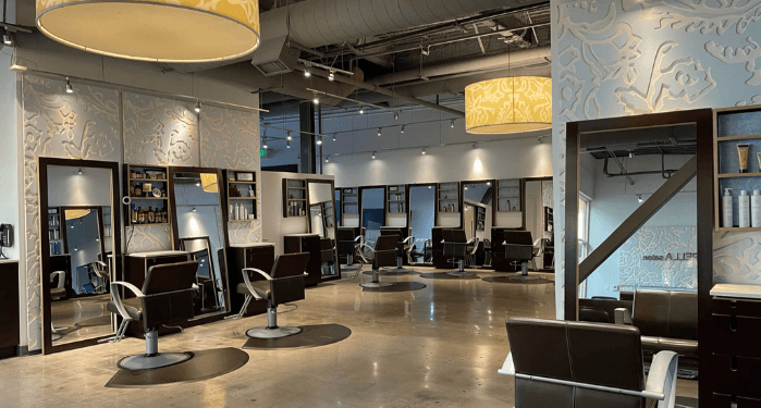 Full length salon mirror