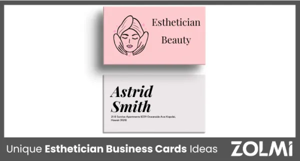 Unique Esthetician Business Cards Ideas for 2025