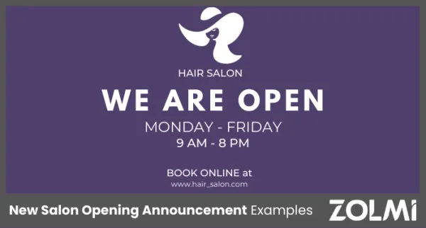 New Salon Opening Announcement Examples for 2025