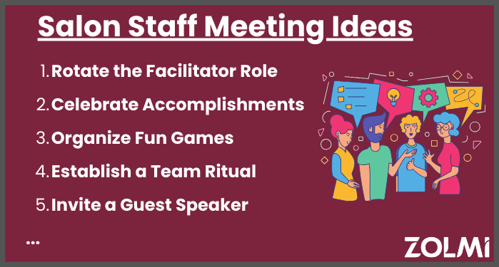 Salon staff meeting ideas